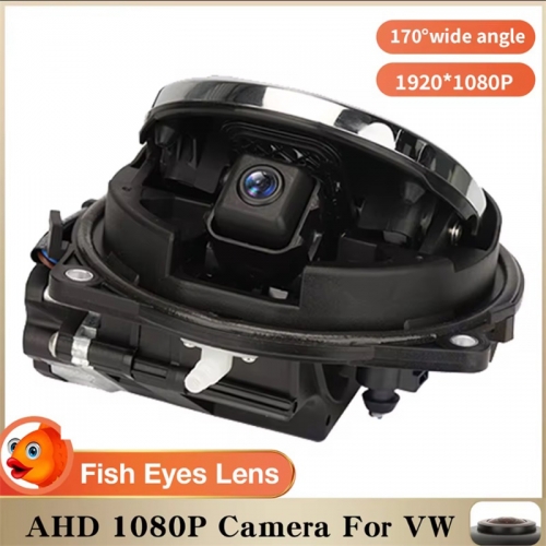 Caméra de recul 1080p avec logo OEM pour VW Passat B6 B7 B8 Golf 5 6 Golf 7 mk7 Polo 6r 6c cc T-ROC EOS