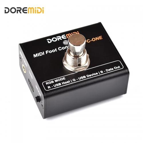 DOREMiDi Midi Foot Controller FC-ONE has a variety of Midi output ports, USB-Midi and Midi-Din devices can be connected