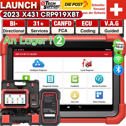 2024 LAUNCH CRP919X BT Profi OBD2 Diagnosegerät Alle System ECU Key Programmier TPMS OBD2 Scanner