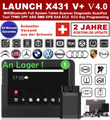 Die Neueste Version LAUNCH X431 V+ V4.0 OBD2 EOBD Diagnosegerät Diagnose Werkzeuge WiFi Bluetooth Android Full System OBD2 Scanner Scann-Tool