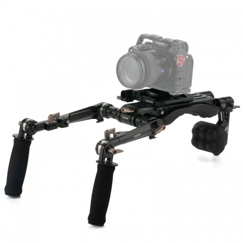 Tilta TA-LSR-B Lightweight Shoulder Rig Black Compatible with Sony for Canon BMPCC Nikon Camera Unique Manfrotto/Arca Baseplate