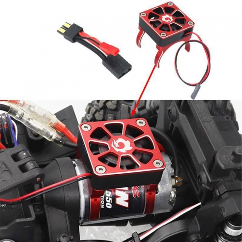 RC Car Motor Cooler Cover with Fan for TRX-4 SCX10 RC4WD 540 550 Motors