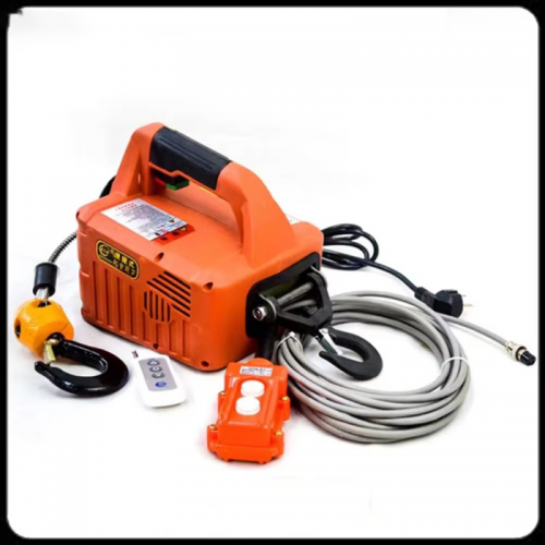 500KG Load Portable Electric Winch Traction Hoist Manual/Remote Control/Wire Control Electric Hoist Hoist Lifting Tool