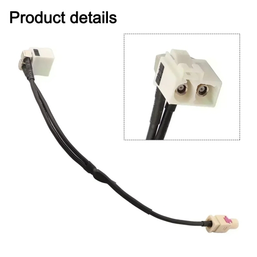 2-to-1 Radio Antenna Adapter Plug for Golf, Seat, Skoda RCD510/RCD310/RNS510 Modified Stereo Cable