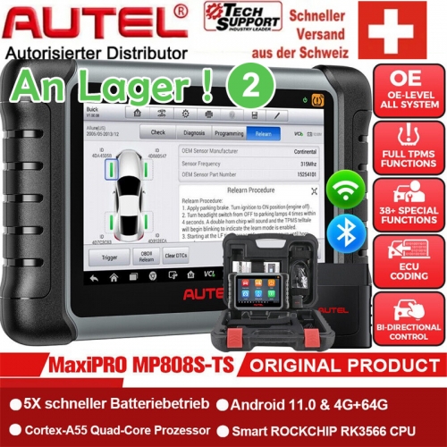 Autel MaxiPRO MP808TS MP808S-TS Complete TPMS/RKDS Bluetooth OBD2 All Systems and 30 Special Functions Car Diagnostic Tool/Car Fault Code TPMS Scanner