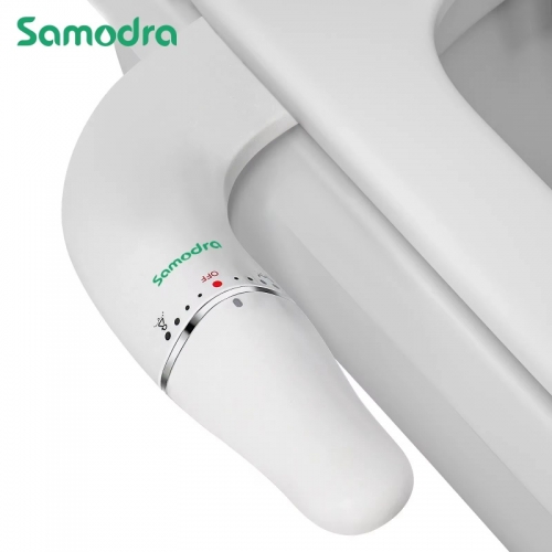 Fixation de bidet pour siège de toilette ultra fin – Double buse, pression d'eau réglable, pulvérisateur de cul non électrique