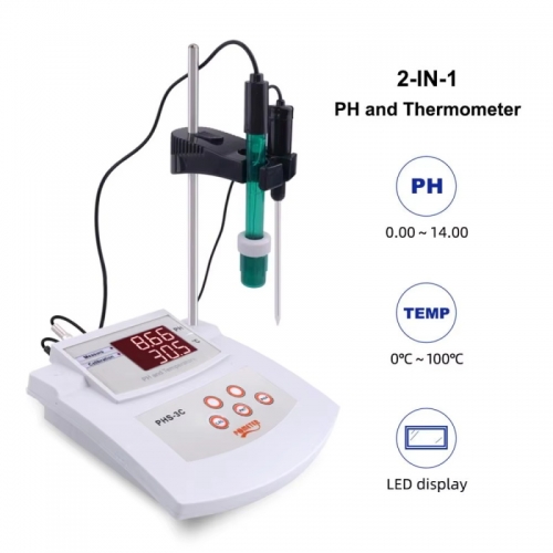 Desktop automatic calibration acid meter ph/Thermometer 2in1 digital ph Tester Laboratory Water quality analyzer