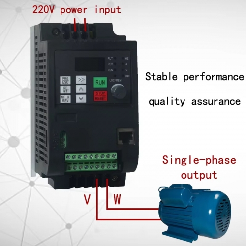 VFD Inverter 1.5 KW/2.2 KW/3KW Frequency Converter 1ph 220V input and 220V output Single phase motor speed Control VFD Converter