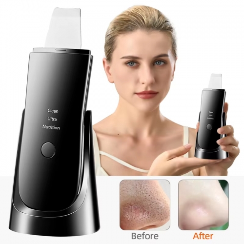 Ultrasonic facial cleanser skin scrubber ultrasonic vibration lifting massage device ultrasonic peeling clean tone lift scrub ber