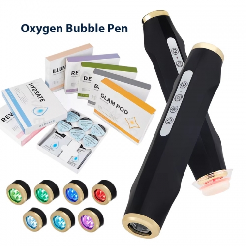 Stylo à bulles d'oxygène, Machine faciale à oxygène CO2, Gel CO2, dispositif de soins de la peau du visage, SPA, Machine de beauté à bulles de CO2