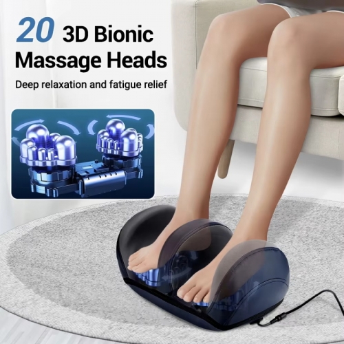 Massage Intelligent des pieds, masseur électrique des mollets, massage pétrissant, compresse chaude, relaxation profonde, soulage la fatigue