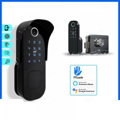 Serrure de jardin étanche à empreintes digitales, pour l'extérieur, télécommande, Code d'application TTLock, serrure de porte intelligente sans clé