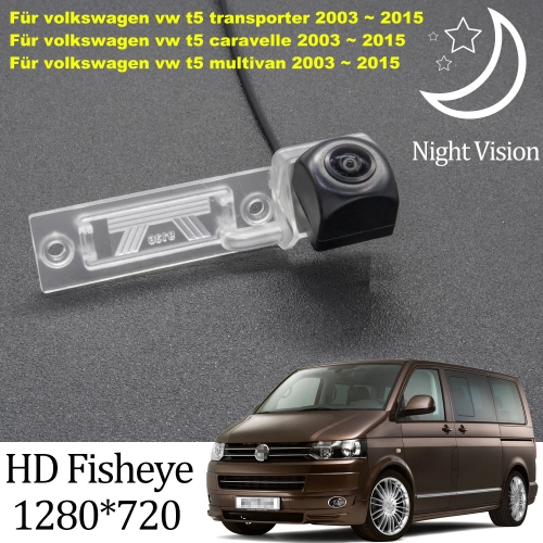 1280*720 AHD à Vision nocturne Caméra de recul pour VW T5 Transporter Caravelle Multivan 2003-2015