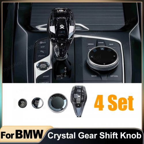 4-teiliges Set Kristall-Schaltknaufhebel für BMW G20 G21 iX3 G08 X3 G01 X6 G06 X7 G07 X5 G05 Automatischer Kristall Gangsc haltung