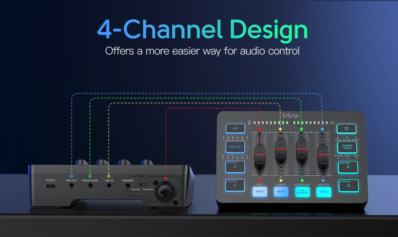 Fifine Gaming Audio Mixer