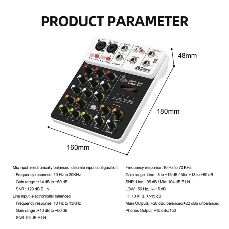 V4 Audio Interface Mixer