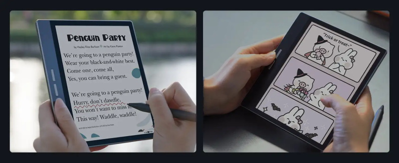 E-Book Reader with Color E-Ink Screen