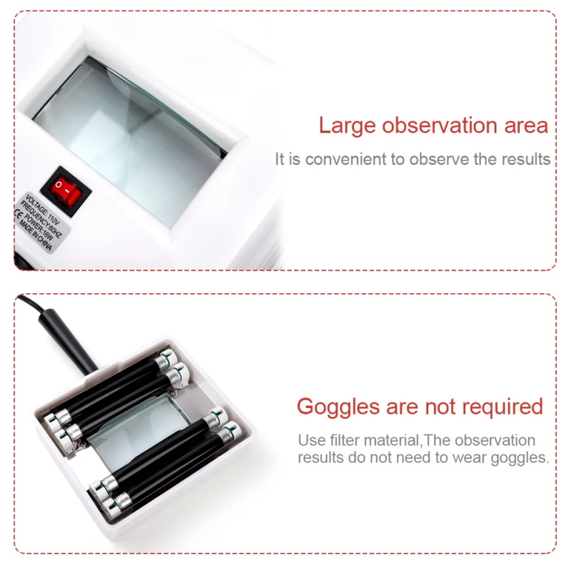 Wood lamp skin UV analyzer