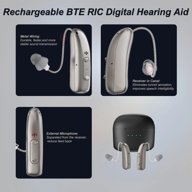 Rechargeable digital BTE hearing aid