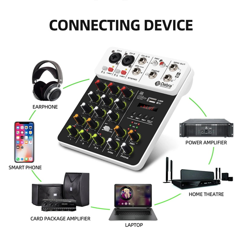 V4 Audio Interface Mixer