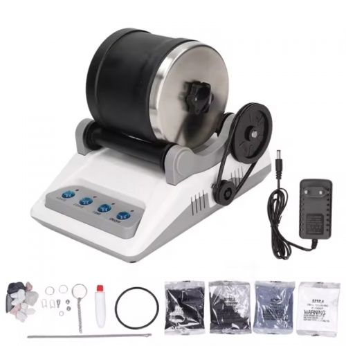 Rock Tumbler Kit Electric Rock Tumbler with Rough Gemstones Polishing Grits for Adults Children Polishing Machine