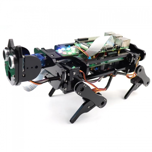 Freenove Robot Dog Kit for Raspberry Pi 5 4 b 3 b b a, Walking, Self-balancing, Face recognition, Ball tracking, Ultrasonic