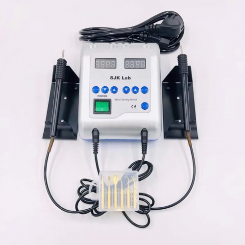 Dental laboratory equipment electric wax carving machine double pen with 6 wax tips wax carving pen