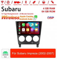 9 Zoll Android 13.0 Autoradio / Multimedia 4GB RAM 64GB ROM Für Subaru Impreza 2002-2007 Mit WiFi NAVI Bluetooth USB