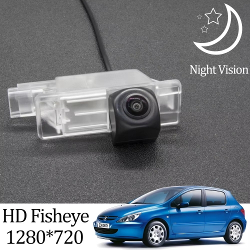 Caméra de recul Fisheye HD 1280*720 pour Peugeot 307 2001-2011