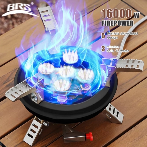 Portable Camping Gas Stove 16000w High Pressure Propane Butane Gas Burner Outdoor Emergency Oven with Piezo Ignition