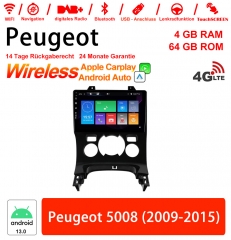 9 pouces Android 13.0 Autoradio / multimédia 4Go de RAM 64Go de ROM pour Peugeot 5008 (2009-2015) avec WiFi NAVI Bluetooth USB