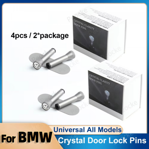 Crystal door pin lock for bmw universal all models g30 g20 g05 g06 g01 g08 g11 g12 f10 f20 f30 f15 f16 easy to install car interior