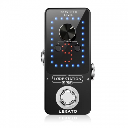 Guitar Effect Pedal Looper 9 Loops 40 Minutes Recording Time Loop Station with Tuner Overdub Guitar Looper Musical Sports