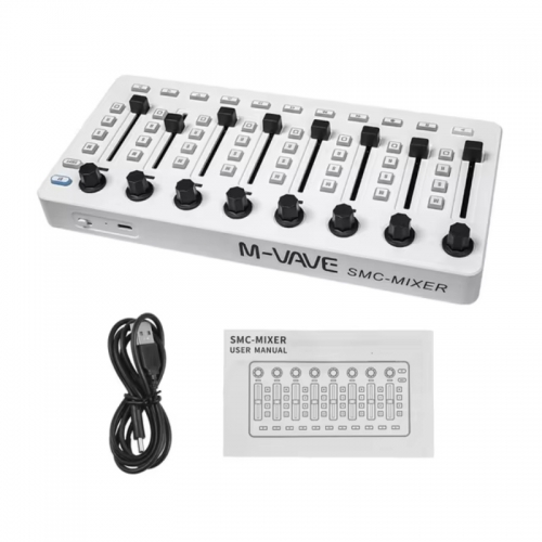 M-VAVE SMC Mélangeur Contrôleur MIDI sans fil Console de mixage Connexion BT Contrôleur USB Mélangeur pour Instruments électro-acoustiques