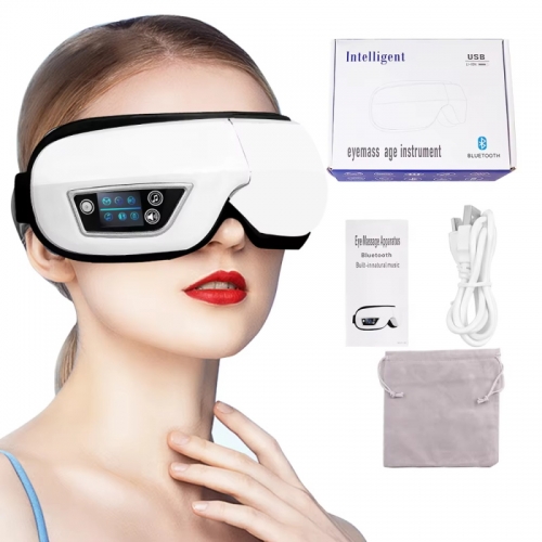 Instrument de massage des yeux, vibration, pression de l'airbag, compresse chaude, masseur oculaire, Bluetooth, musique, relaxation, soins oculaires