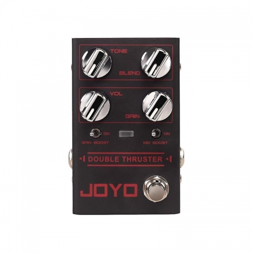 R-28 Double Thruster Bass Overdrive Pedal features sharp and grainy high frequency tone pedal for electric bass effect