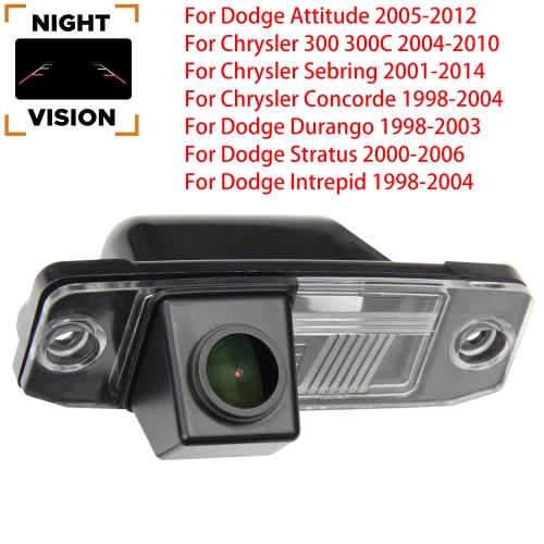 1280x720P  Night Vision Rear View Camera for Chrysler 300C Grand voyager SRT8 Magnum Sebring Challenger SRT8