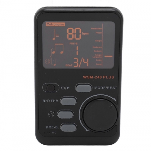 WSM 240 Metronom Tuner A4 430 bis 450Hz 3 in 1 Digitaler Metronom Tuner Tongenerator für Gitarren Bass Violine