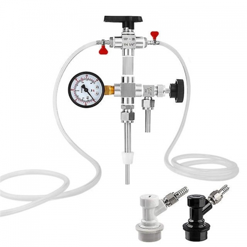 Bierflaschenfüller mit Manometer Gegendruckfüller Kit Edelstahl Abfüllstab für zu Hause Brauen Bier Bar Werkzeuge