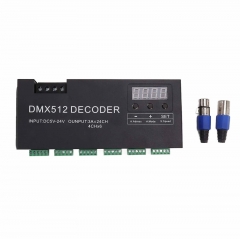 Décodeur DMX à 24 canaux, affichage numérique Rgbw Dmx512, pilote de gradation Led de contrôle pour barre de scène Dc5v24v