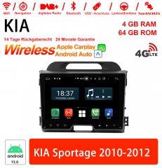 10 Zoll Android 13.0 Autoradio / Multimedia 4GB RAM 64GB ROM Für KIA Sportage 2010-2012 Mit WiFi NAVI Bluetooth USB