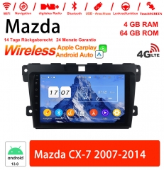 9 pouces Android 13 Autoradio/Multimédia 4Go RAM 64Go ROM Pour Mazda CX-7 2007-2014 avec WiFi NAVI Bluetooth USB