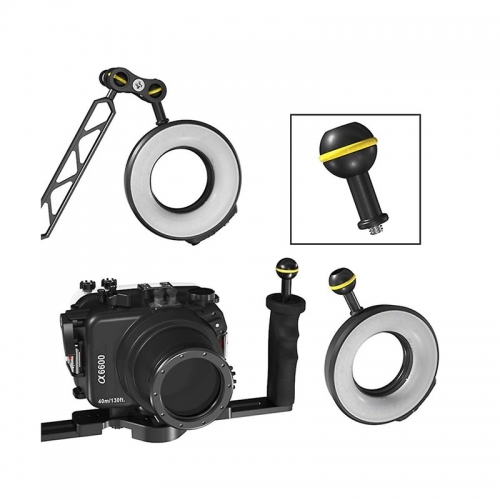 1200lm Ring Diving Fill Light Photography Waterproof Ring Light Direct Broadcast Room Background