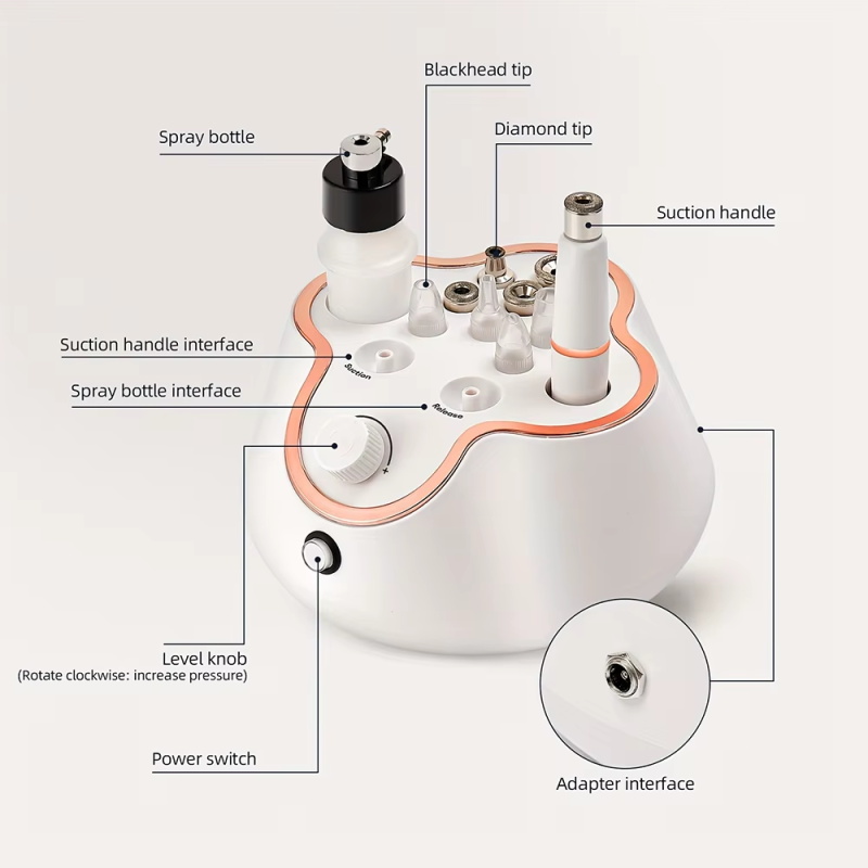 Machine de microdermabrasion en diamant