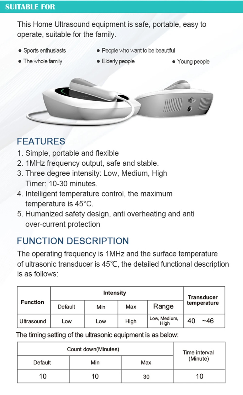 Ultrasonic Physiotherapy Massager