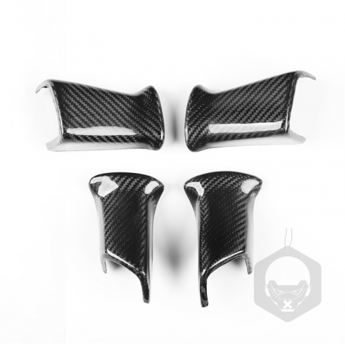 4pcs For Hummer H2 2003-2007 Steering Wheel Button cover Real Carbon fiber Sticker Car Interior Accessories