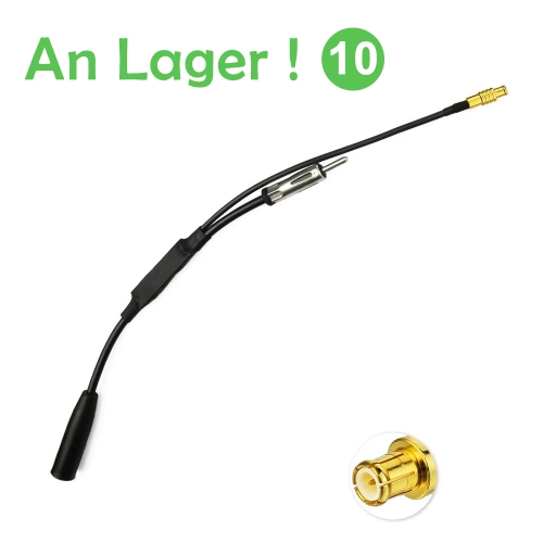 Auto DAB+AM FM Radio Splitter Kabel Konvertierung DIN Buchse auf DIN Stecker MCX Stecker Konverter Verstärkt Autoradio Aktive Antenne