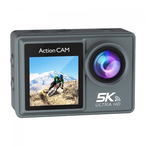 Action Camera 5K 30FPS Camera Snorkeling, Waterproof Camera with Audio and Video Recording, EIS Stabilization, Wireless Microphone -GSL