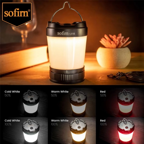 Sofirn LT1S USB C 21700 Rechargeable Camping Light, Powerful Flashlight, Portable Emergency Lantern 2700K-6500K with Reverse Charging