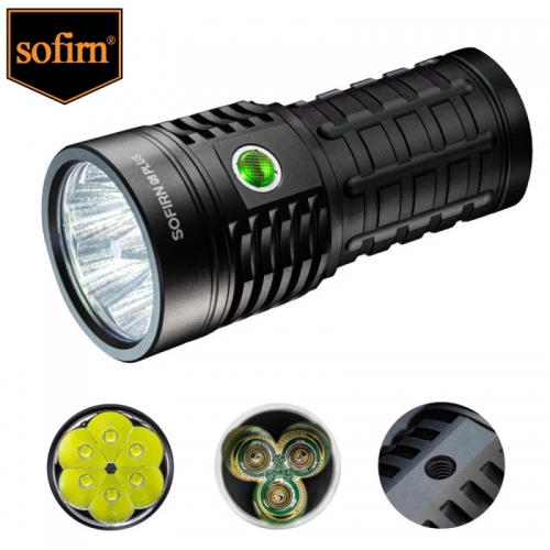 Sofirn Q8 Plus Super leistungsstarke LED-Taschenlampe, 16000 lm, USB C, wiederaufladbar, 21700 Anduril 2.0 Taschenlampe, XHP50B, umgekehrtes Laden